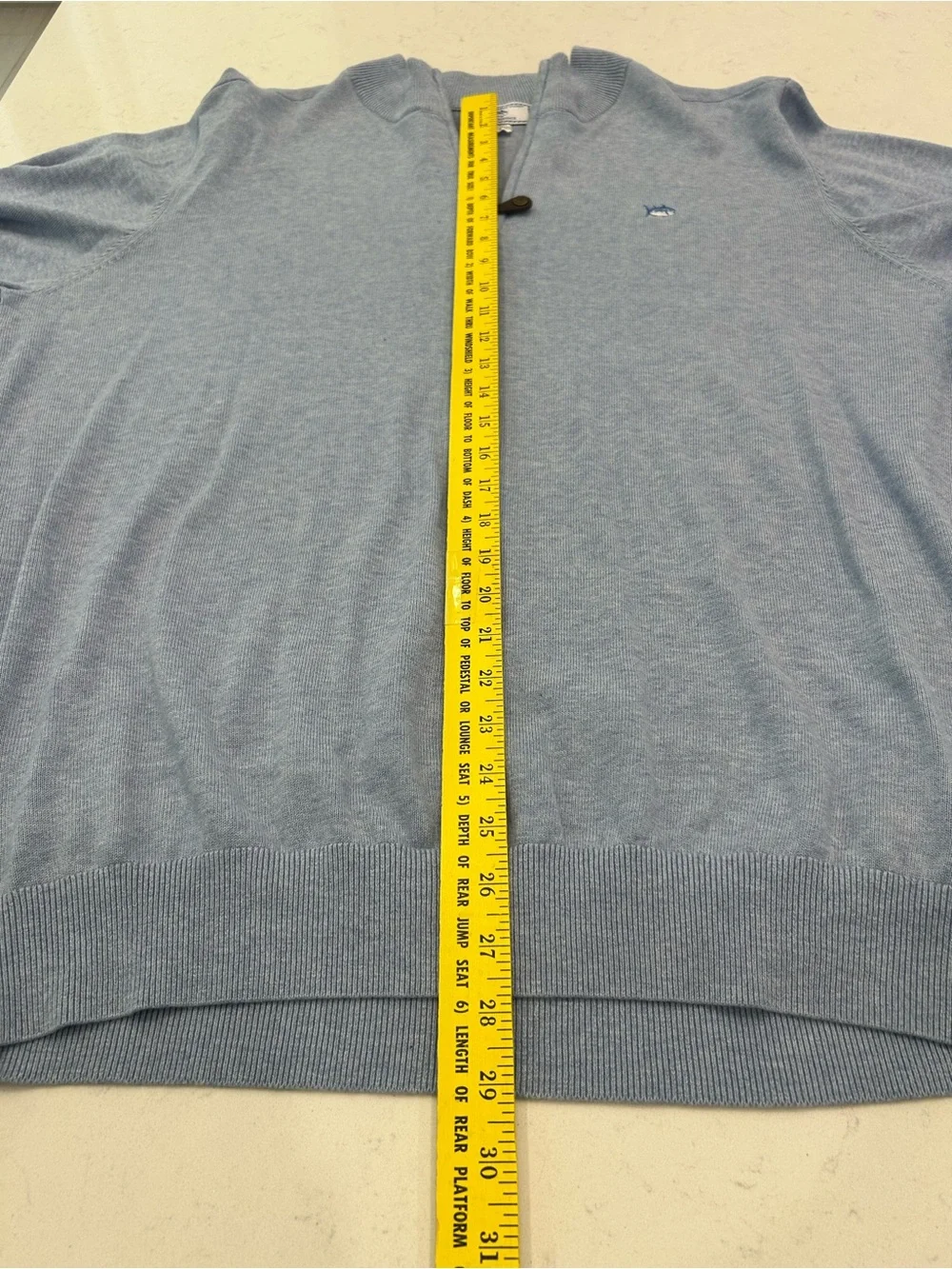 Vineyard Vines Men’s Dusty Blue Half-Zip Sweater